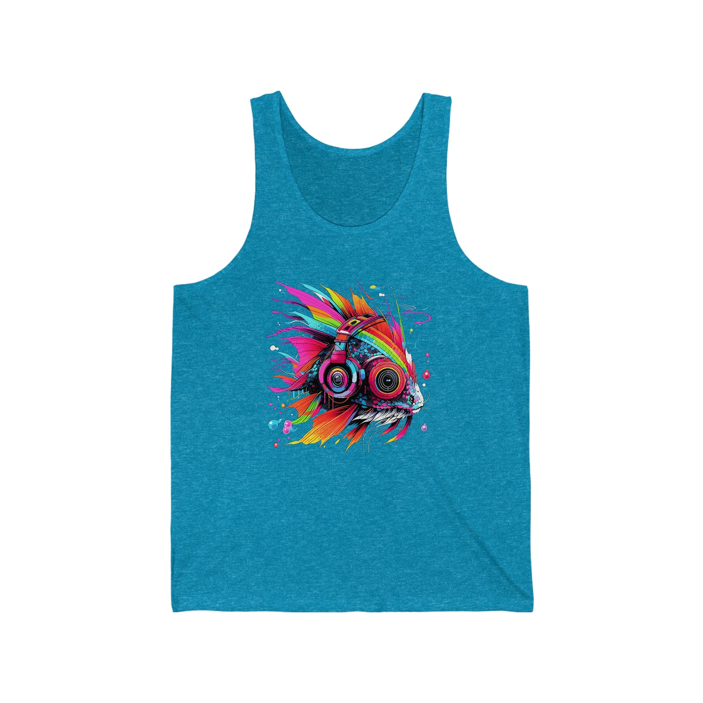 DJ EDM Fish Unisex Jersey Tank