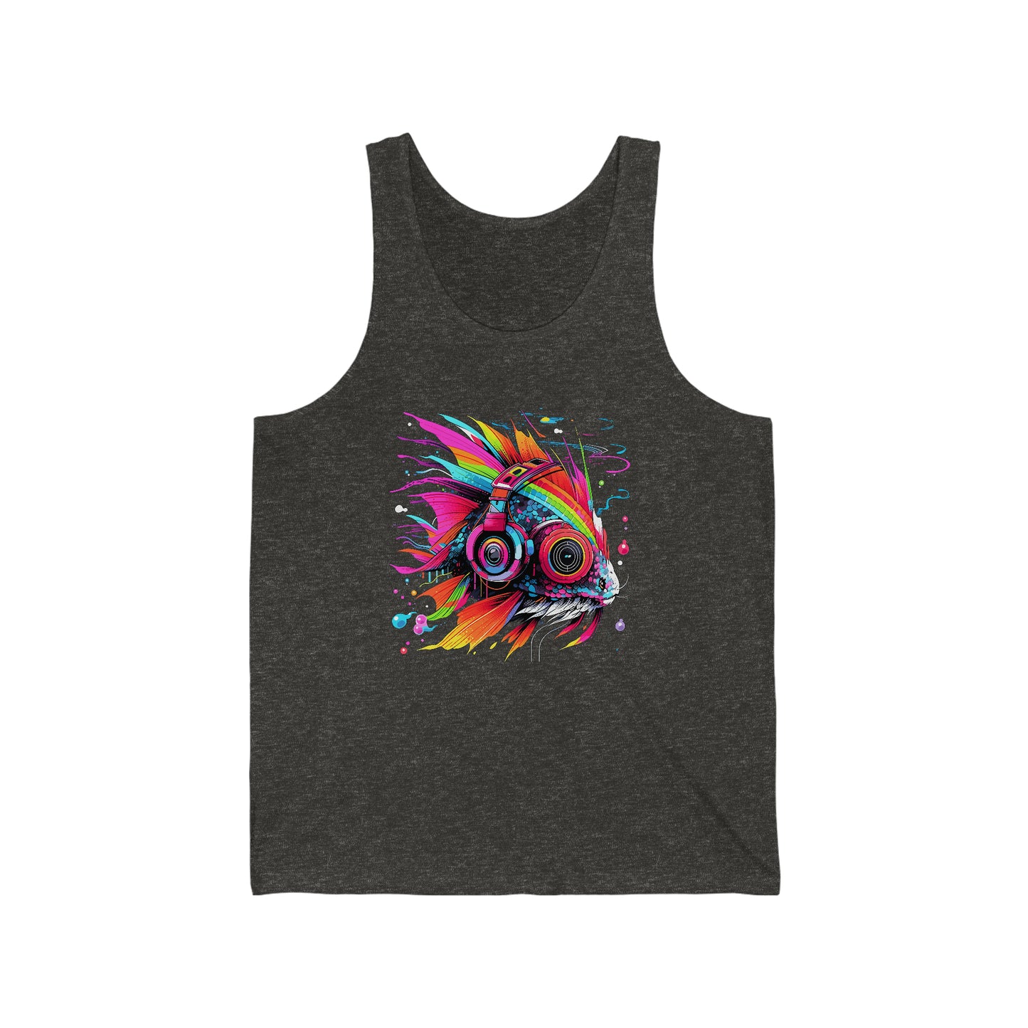 DJ EDM Fish Unisex Jersey Tank