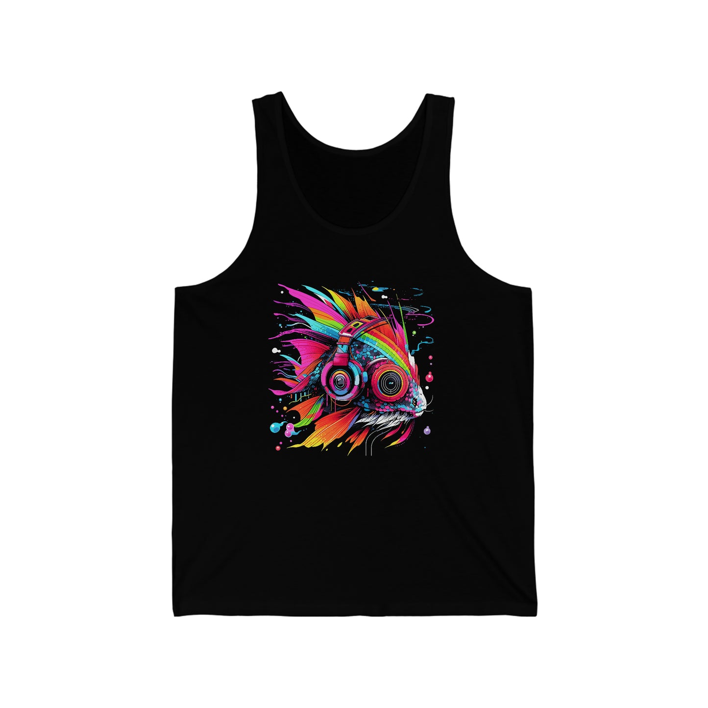 DJ EDM Fish Unisex Jersey Tank