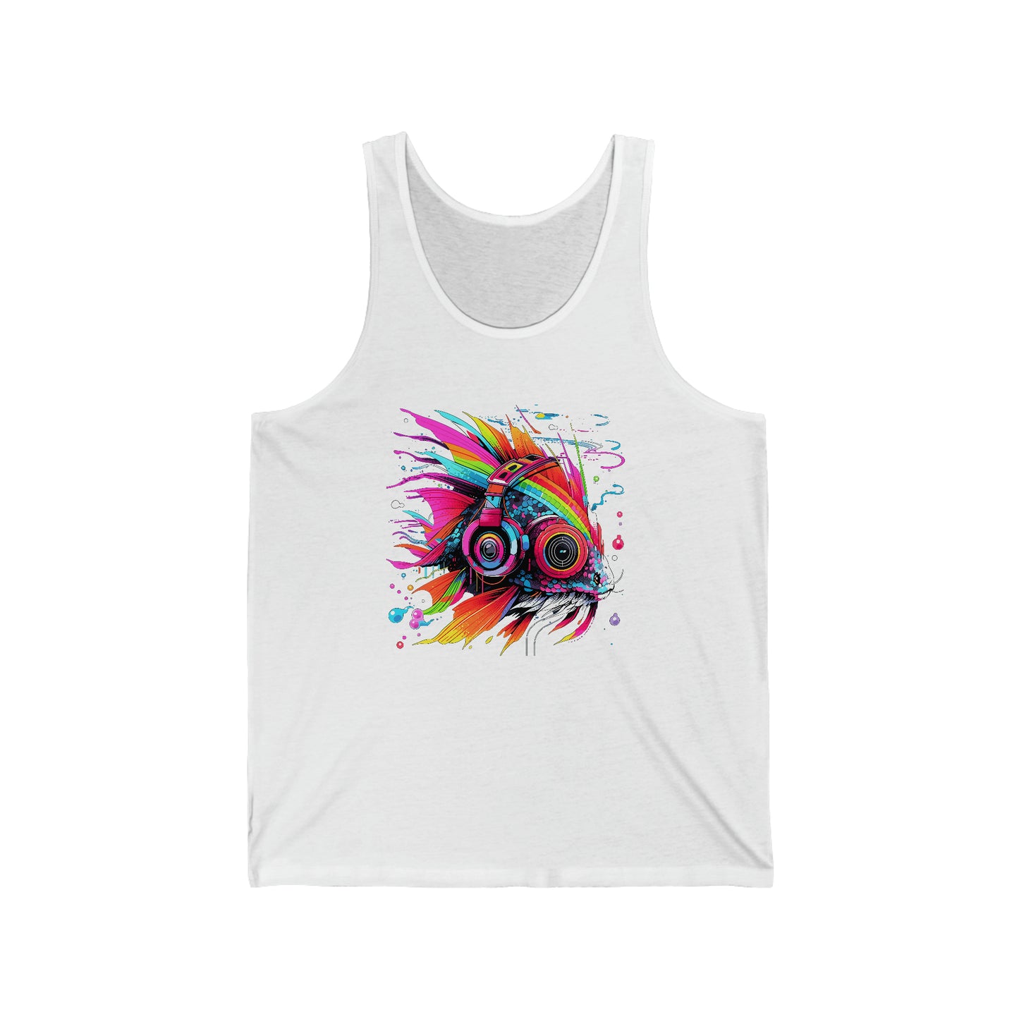 DJ EDM Fish Unisex Jersey Tank
