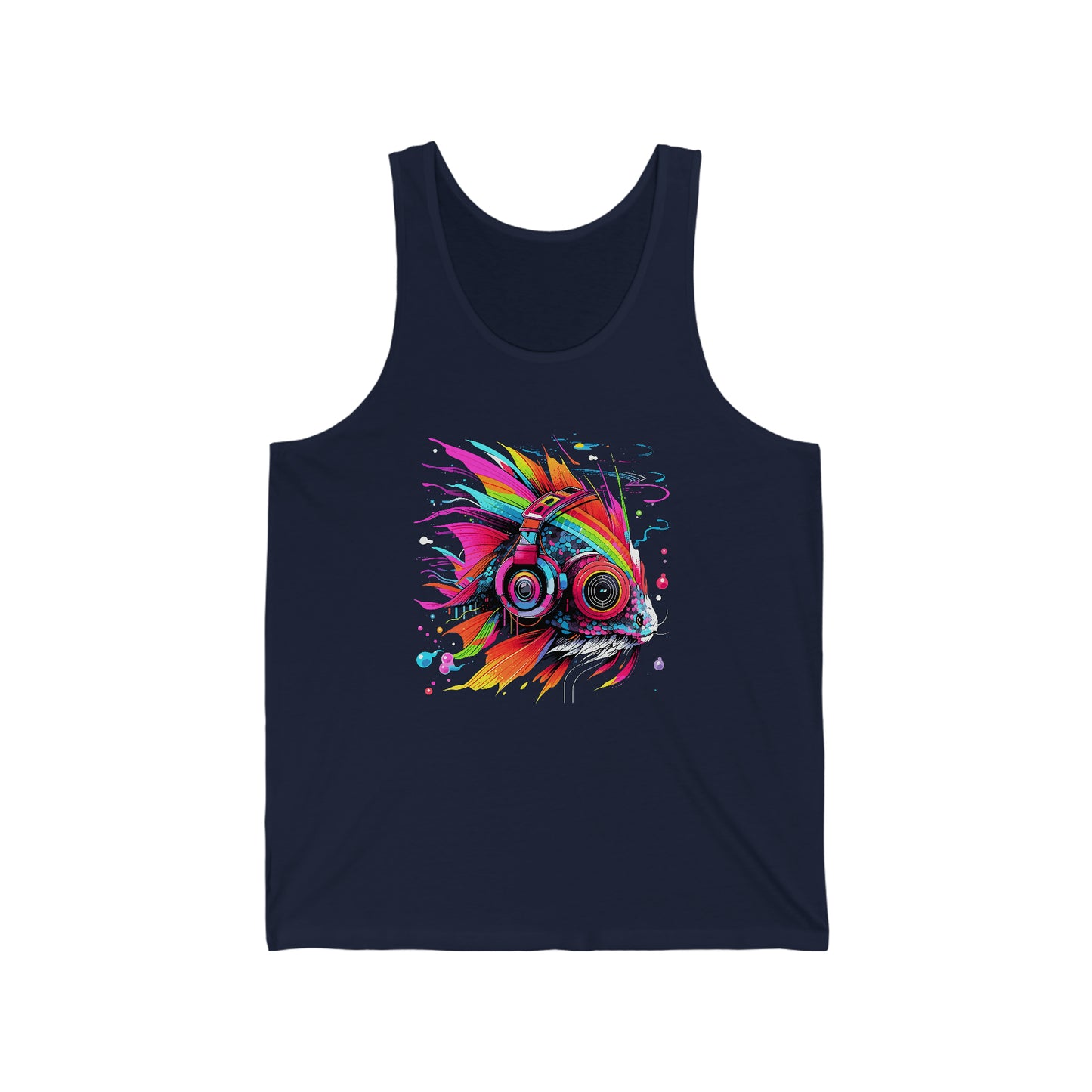 DJ EDM Fish Unisex Jersey Tank