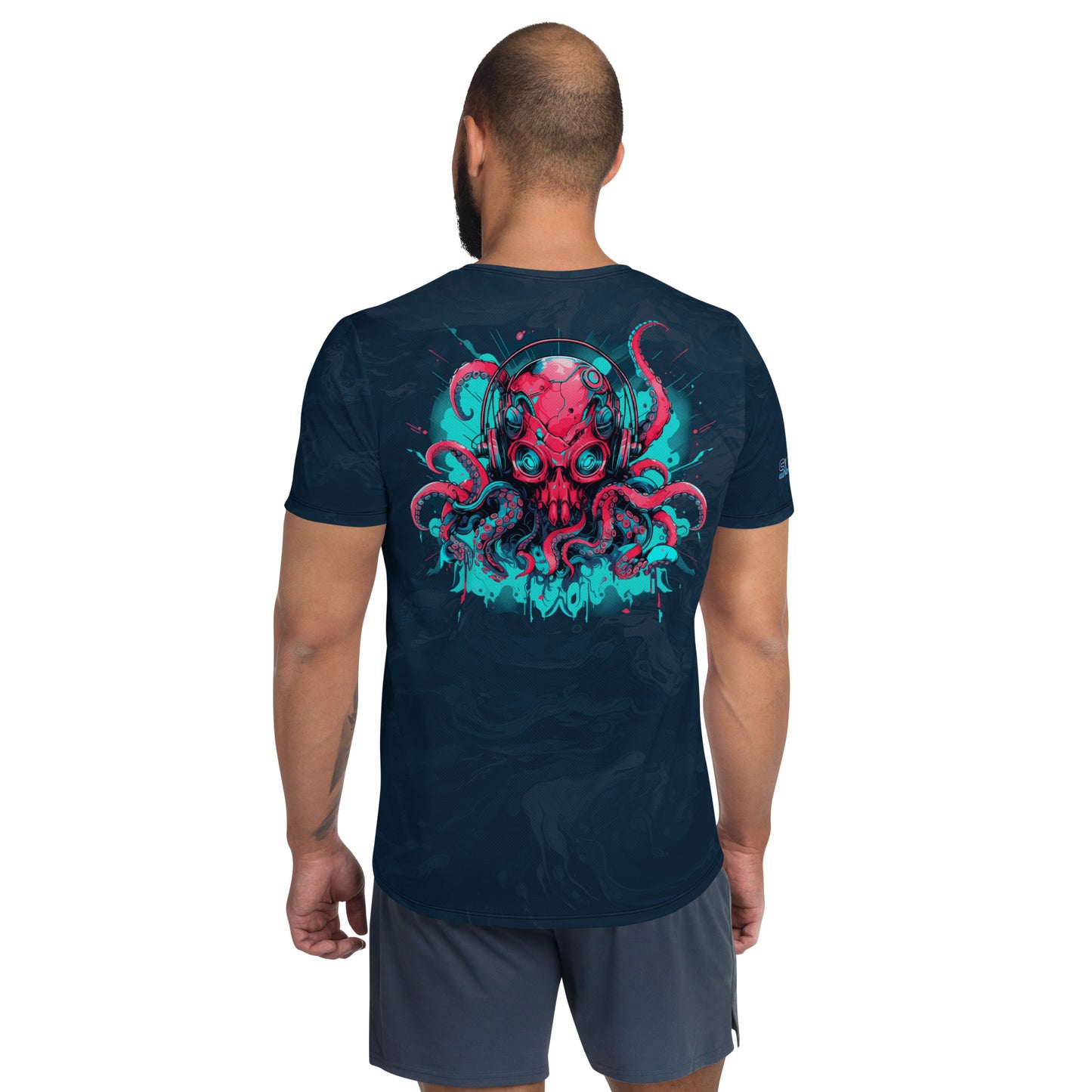EDM Kraken Dark Water Men's Athletic T-shirt